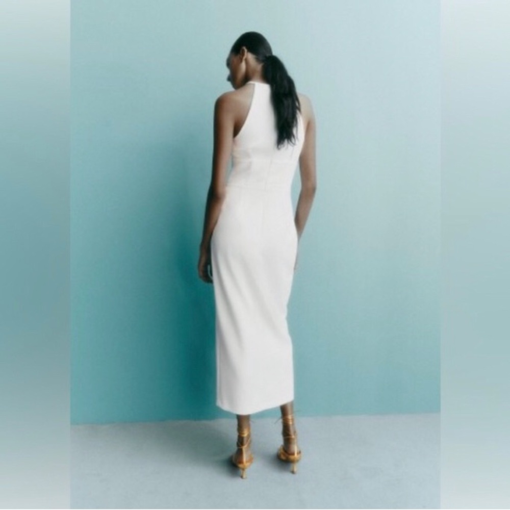 Zara White Halter Dress - Picture 3 of 4